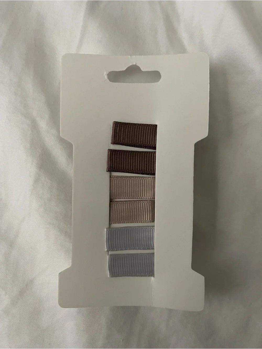 Set of 6 Kids Bow Hair Clips - Brown, Beige, Gray